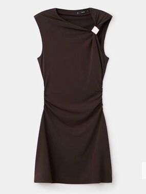 Mango Mini Dress with Metallic Detail